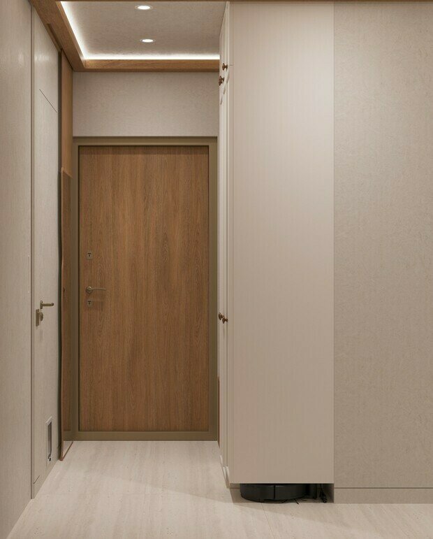 Визуализация интерьера прихожей в стиле минимализм