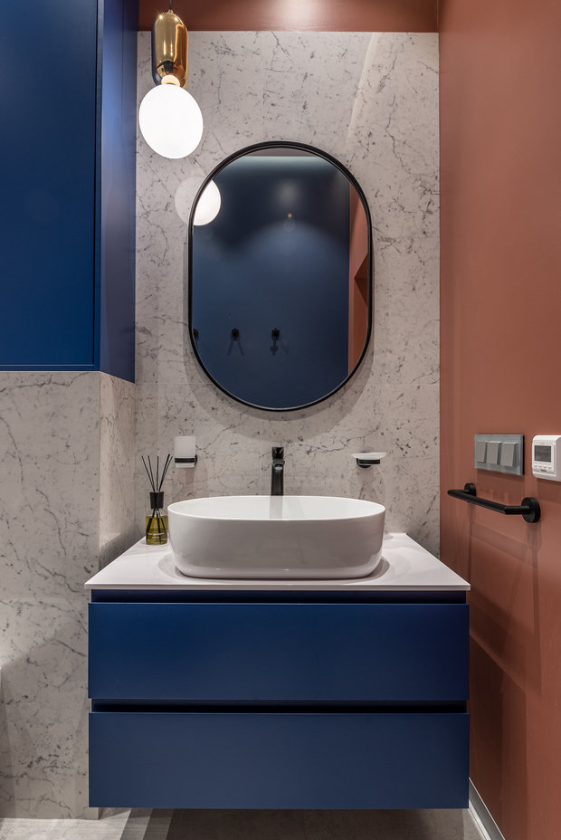 Фотография: Ванная в стиле Современный, Квартира, Проект недели, Москва, 3 комнаты, Более 90 метров, Елена Акимова – фото на INMYROOM