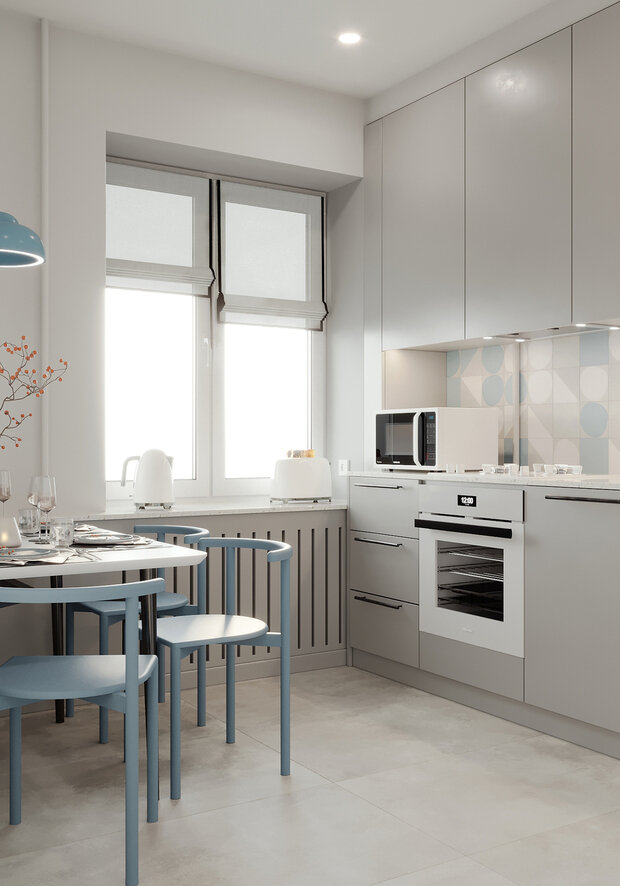 Фотография: Кухня и столовая в стиле Современный, Минимализм, Квартира, Советы, Башня Вулыха, Студия дизайна Максимаджи – фото на INMYROOM