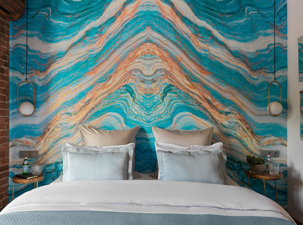 Фотография: Спальня в стиле Лофт, Эклектика, Декор интерьера, Отель, Москва, Кирпичный дом, Наталья Высоцкая, Ольга Воинова – фото на INMYROOM