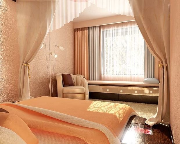 Фото из портфолио Персиковая спальня в классическом стиле – фотографии дизайна интерьеров на INMYROOM