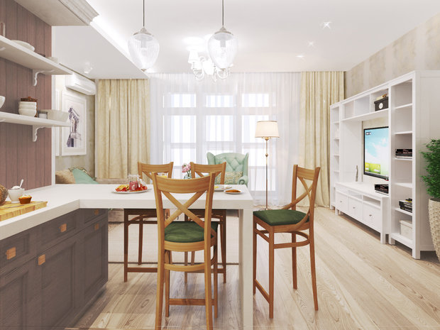 Фото из портфолио ЖК Преображенский, 98 м2 – фотографии дизайна интерьеров на INMYROOM