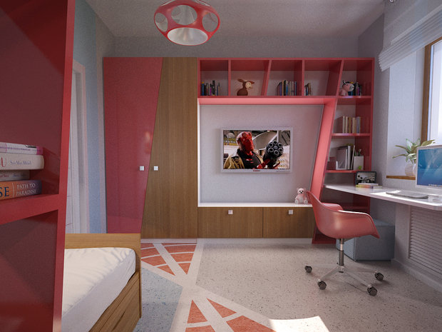 Фото из портфолио Детская комната для мальчика. Человек-паук – фотографии дизайна интерьеров на INMYROOM