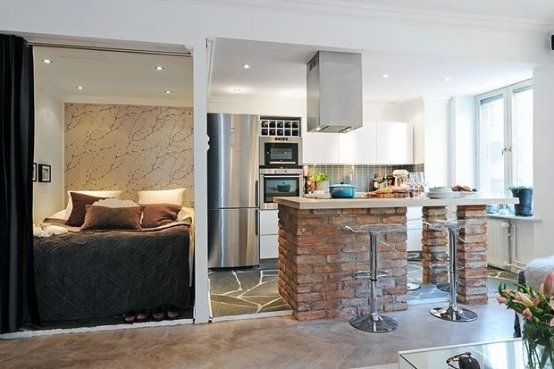 Фотография: Гостиная в стиле Современный, Декор интерьера, Малогабаритная квартира, Квартира, Студия – фото на INMYROOM