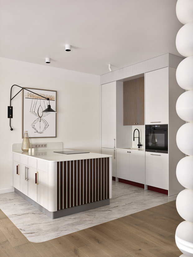 Фотография: Кухня и столовая в стиле Эклектика, Современный, Квартира, Проект дня, Москва, Сталинка, Кирпичный дом, 3 комнаты, Более 90 метров, Ирина Фролочкина, Артём Ерыков – фото на INMYROOM