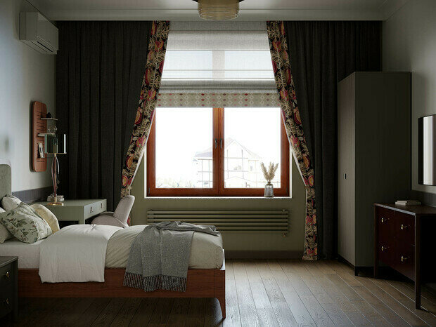 Интерьер спальни в эко стиле с элементами скандинавского дизайна
