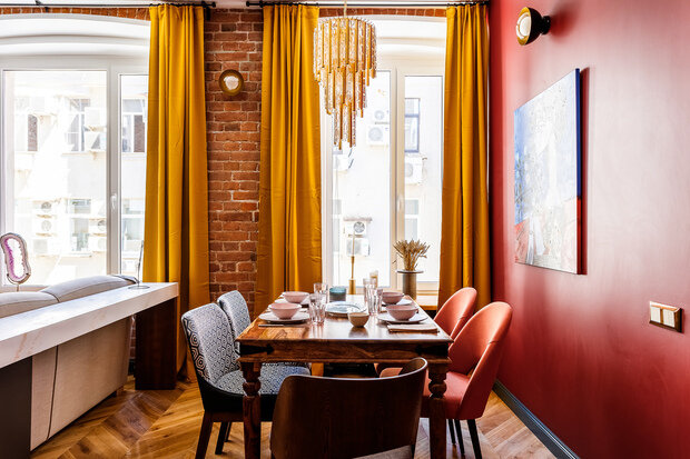 Фотография: Кухня и столовая в стиле Эклектика, Квартира, Проект недели, Москва, 2 комнаты, 40-60 метров, Наталия Турченко – фото на INMYROOM
