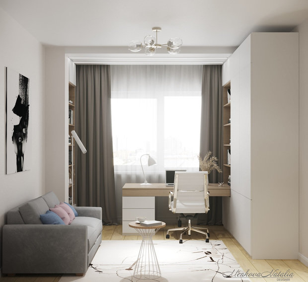 Фото из портфолио Кабинет 15,9 м2 – фотографии дизайна интерьеров на INMYROOM