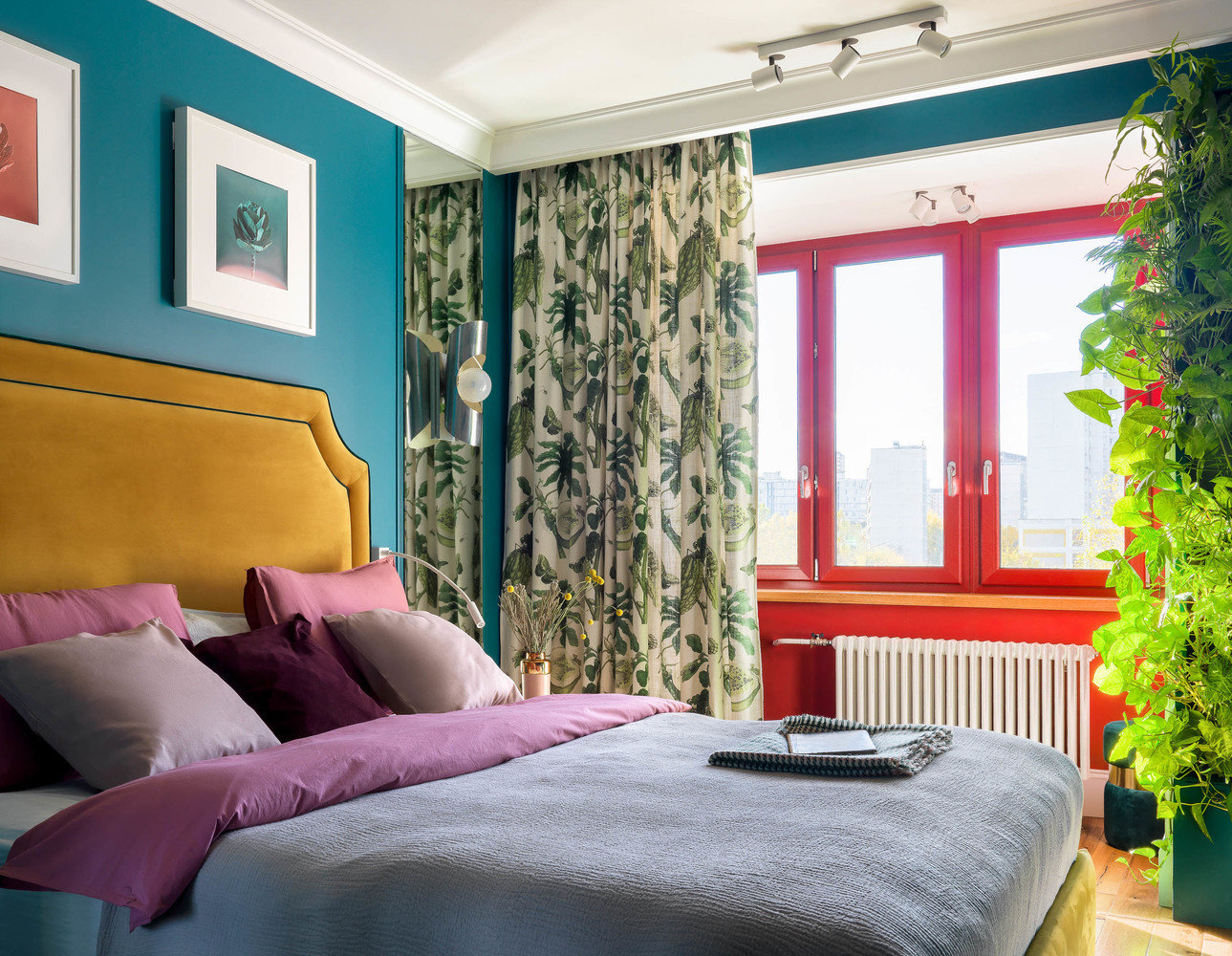Фотография: Спальня в стиле Эклектика, Проект недели, Москва, П-55, Панельный дом, 4 и больше, 60-90 метров, Олеся Бернштейн – фото на INMYROOM