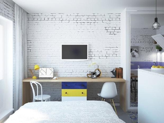 Фото из портфолио Квартира-студия – фотографии дизайна интерьеров на INMYROOM