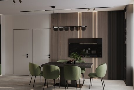 Дизайн интерьера квартиры в ЖК «Afi Tower (Афи Тауэр)» в стиле современный минимализм