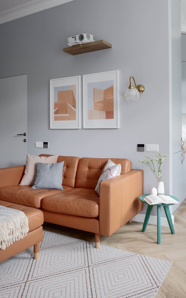 Фотография: Гостиная в стиле Скандинавский, Современный, Квартира, Проект дня, Химки, Московская область, Сталинка, 3 комнаты, 40-60 метров, Светлана Конькова – фото на INMYROOM