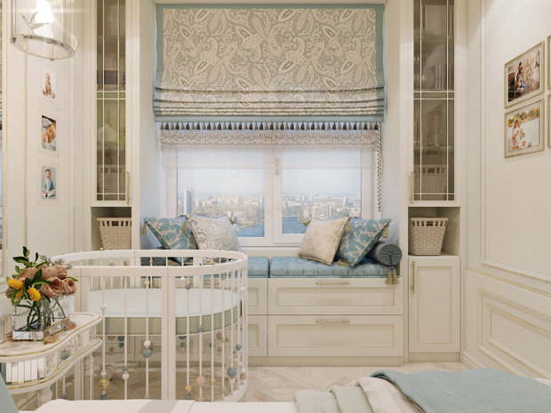 Фотография: Детская в стиле Классический, Эклектика, Квартира, Проект недели, Москва, Яна Волкова, Юрий Волков, Студия Волковых, новостройка, Монолитный дом, 2 комнаты, 60-90 метров – фото на INMYROOM