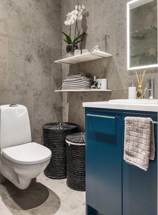 Фотография: Ванная в стиле Скандинавский, Квартира, Швеция, Стокгольм, Гид, дизайн-гид, малогабаритка, до 40 метров – фото на INMYROOM