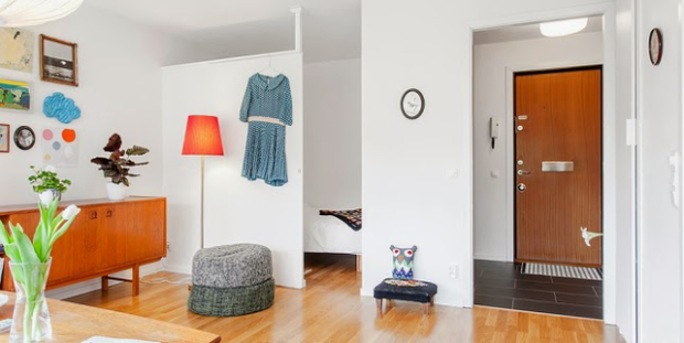 Фотография: Прихожая в стиле Скандинавский, Малогабаритная квартира, Квартира, Дома и квартиры – фото на INMYROOM