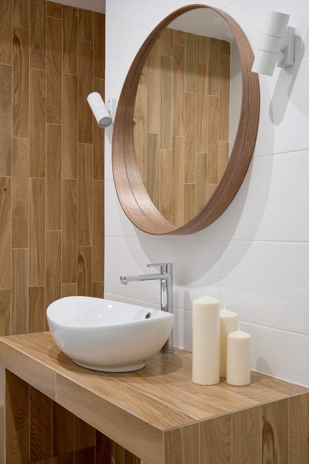 Фотография: Ванная в стиле Современный, Эко, Квартира, Студия, Советы, Москва, до 40 метров, Тамара Киселева – фото на INMYROOM