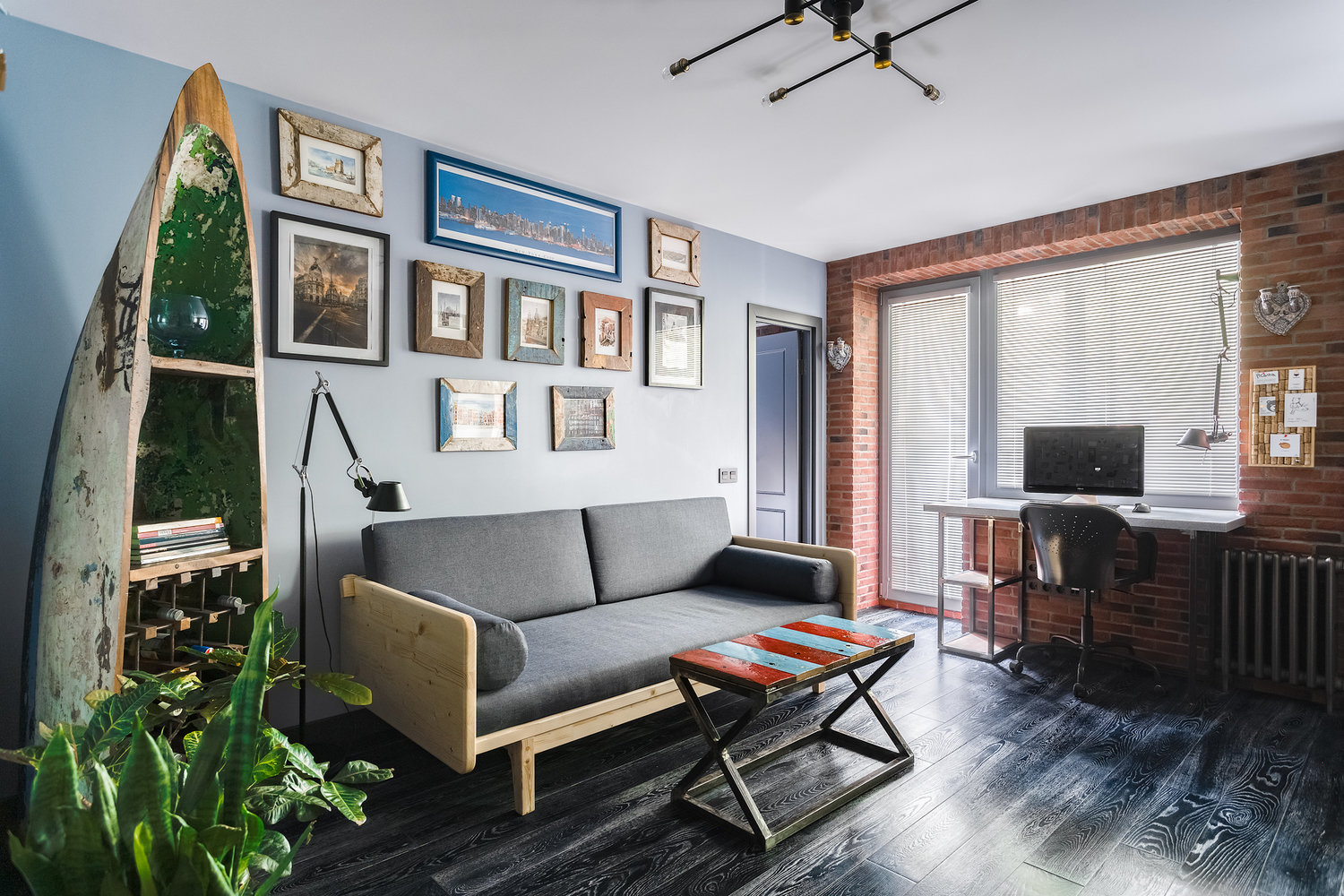 Фотография: Гостиная в стиле Лофт, Эклектика, Малогабаритная квартира, Квартира, Проект недели, Москва, 2 комнаты, 40-60 метров, Елена Дадиани – фото на INMYROOM Фотография: Гостиная в стиле Лофт, Эклектика, Малогабаритная квартира, Квартира, Проект недели, Москва, 2 комнаты, 40-60 метров, Елена Дадиани – фото на INMYROOM