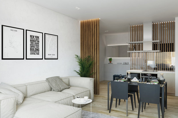 Фото из портфолио Эко-минимализм на "Смольном Проспекте"Квартира для отдыха, где нет ничего лишнего – фотографии дизайна интерьеров на INMYROOM