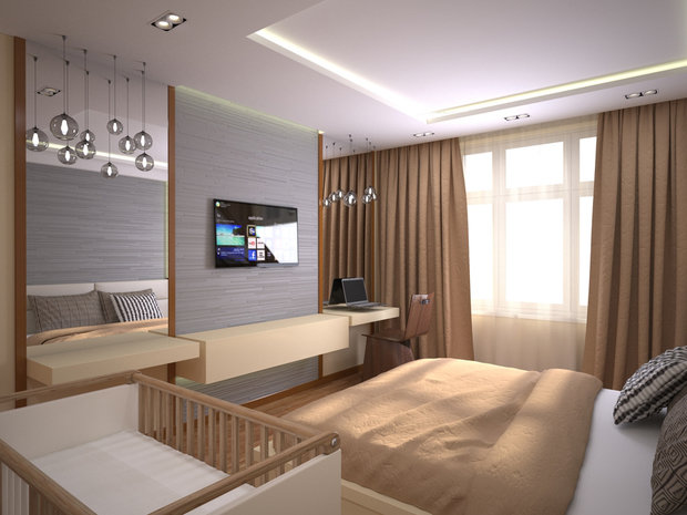 Фото из портфолио Спальня. Мытищи. – фотографии дизайна интерьеров на INMYROOM