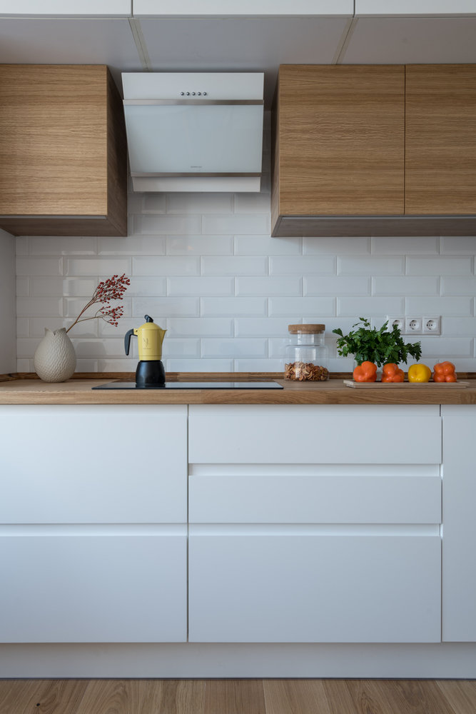 Фотография: Кухня и столовая в стиле Современный, Скандинавский, Квартира, Проект недели, Москва, 2 комнаты, 40-60 метров, Олеся Березовская – фото на INMYROOM