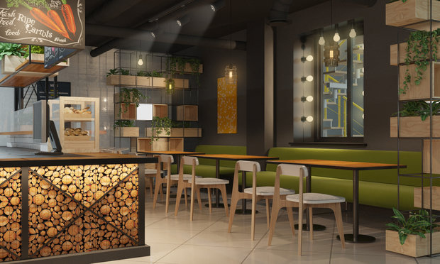 Фото из портфолио Кафе в эко стиле – фотографии дизайна интерьеров на INMYROOM