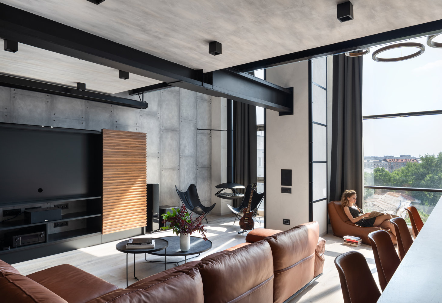 Фотография: Гостиная в стиле Современный, Лофт, Квартира, Проект недели, Москва, GM-Interior, 3 комнаты, Более 90 метров – фото на INMYROOM Фотография: Гостиная в стиле Современный, Лофт, Квартира, Проект недели, Москва, GM-Interior, 3 комнаты, Более 90 метров – фото на INMYROOM