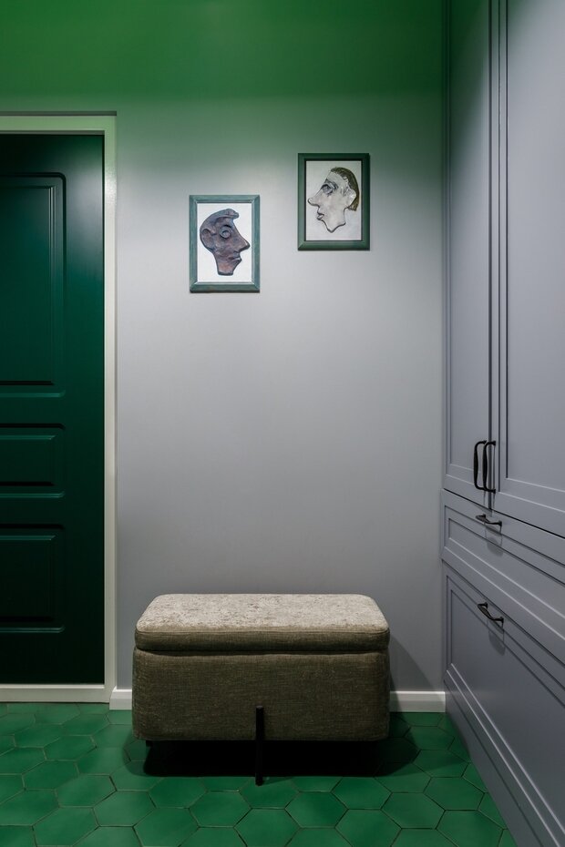 Фотография: Прихожая в стиле Скандинавский, Современный, Эклектика, Винтажный, Квартира, Проект недели, Москва, Сталинка, Кирпичный дом, 3 комнаты, 60-90 метров, I-410, Ольга Рюкина – фото на INMYROOM