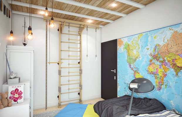 Фотография: Детская в стиле Лофт, Эклектика, Квартира, Проект недели, ИКЕА, Circle Line – фото на INMYROOM