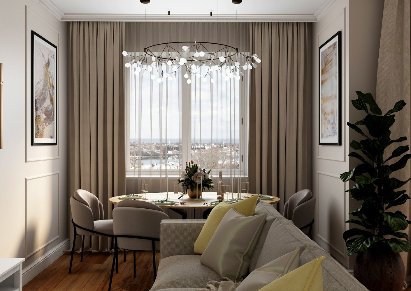 Фотография: Кухня и столовая в стиле Современный, Квартира, Проект дня, Бежевый, Неоклассика, интерьер в стиле современной классики, Тверской район, бежевый интерьер, 3 комнаты, Более 90 метров, Тверская область, Дарья Титова – фото на INMYROOM Фотография: Кухня и столовая в стиле Современный, Квартира, Проект дня, Бежевый, Неоклассика, интерьер в стиле современной классики, Тверской район, бежевый интерьер, 3 комнаты, Более 90 метров, Тверская область, Дарья Титова – фото на INMYROOM