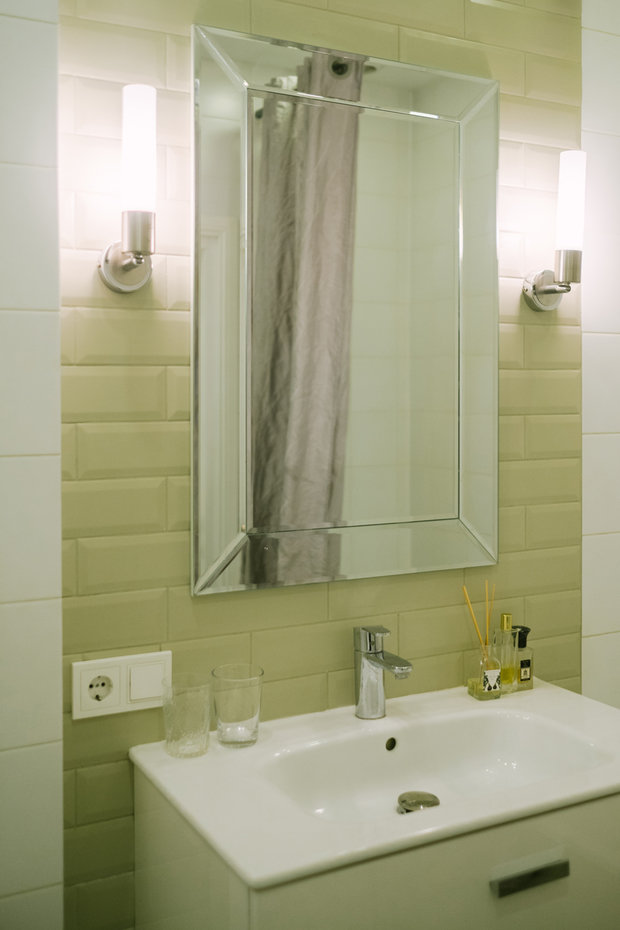 Фотография: Ванная в стиле Современный, Квартира, Проект недели, Москва, Кирпичный дом, Катя Алагич, Илья Гульянц, El Born Studio, дом серии II-14 – фото на INMYROOM