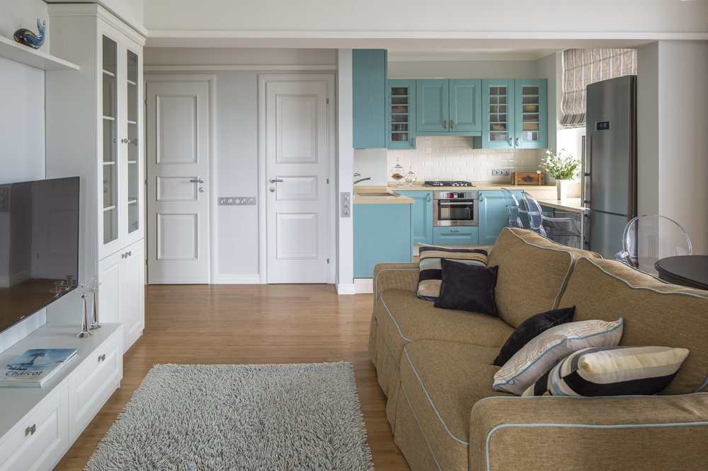 Фотография: Гостиная в стиле Прованс и Кантри, Квартира, Проект недели, Евгений Кулибаба, Эльвира Станкевич, Сталинка, трешка, 3 комнаты, 60-90 метров – фото на INMYROOM