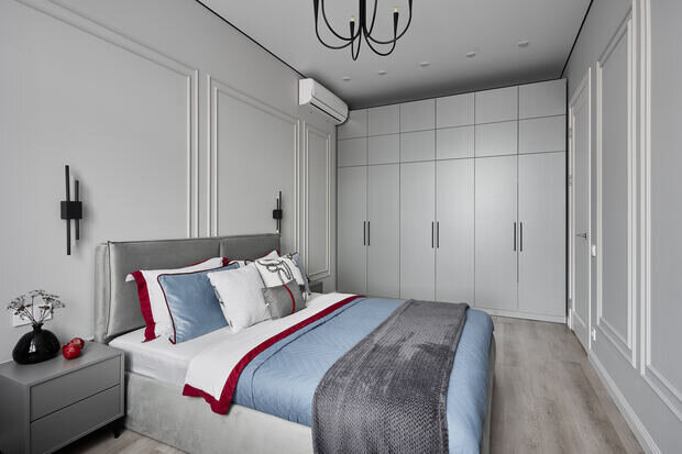 Фотография: Спальня в стиле Современный, Малогабаритная квартира, Квартира, Проект дня, Санкт-Петербург, 1 комната, 40-60 метров, Александра Войнова – фото на INMYROOM