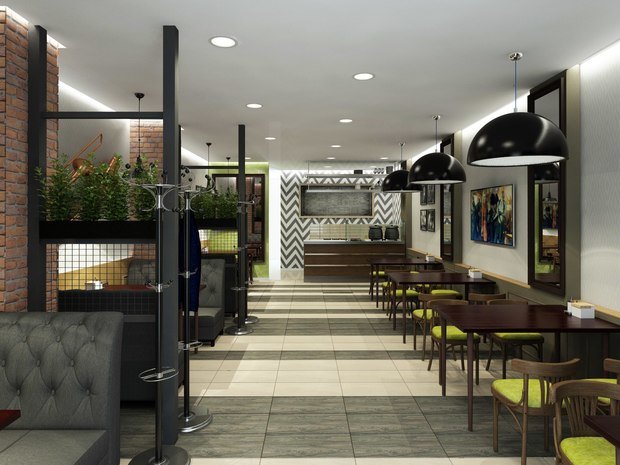 Фото из портфолио Дизайн-проект модной столовой (52 кв.м) – фотографии дизайна интерьеров на INMYROOM