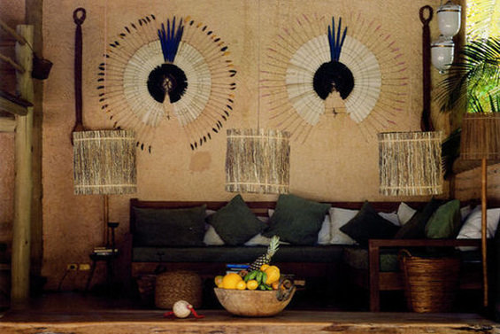 Фотография: Гостиная в стиле Восточный, Дома и квартиры, Городские места, Отель, Бассейн, Эко, Балдахин – фото на INMYROOM