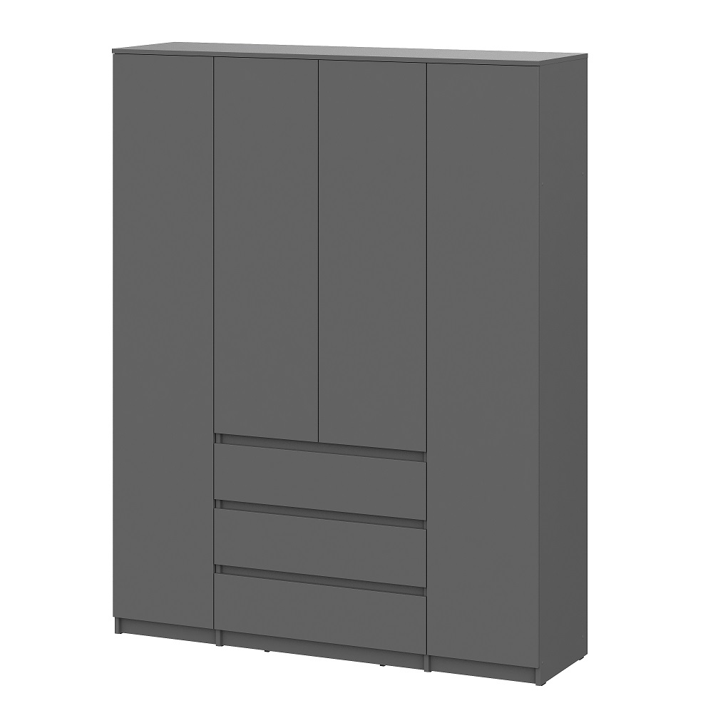 Шкаф для одежды и белья Денвер графитового цвета