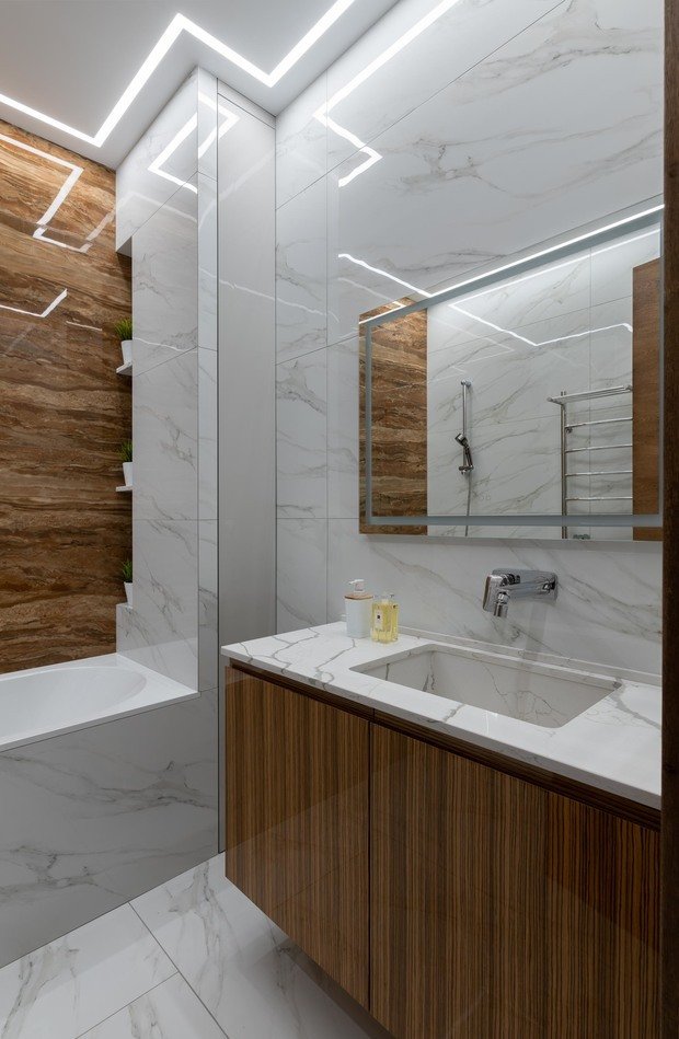 Фотография: Ванная в стиле Современный, Минимализм, Квартира, Проект недели, Москва, 60-90 метров, Ирина Чернышева – фото на INMYROOM