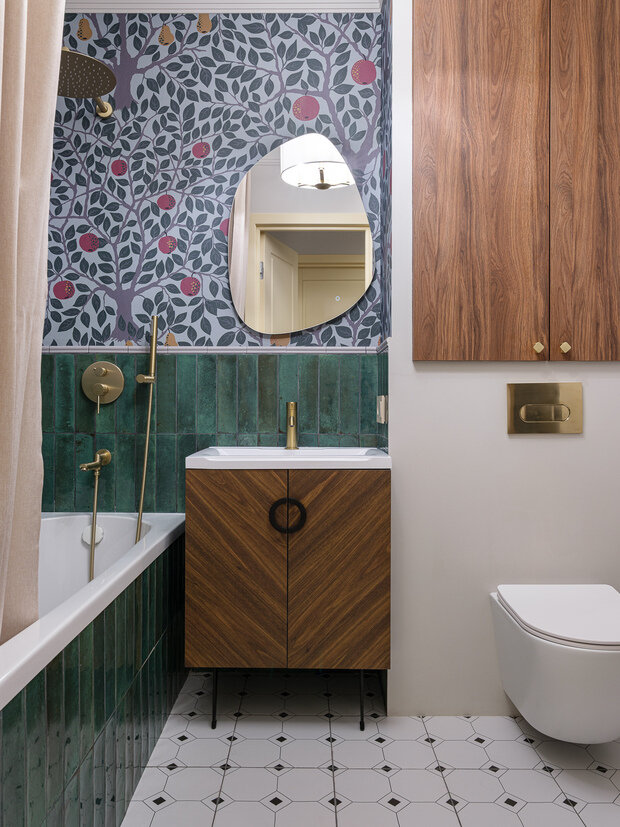 Фотография: Ванная в стиле Современный, Квартира, Москва, Монолитный дом, 4 и больше, Более 90 метров, Эксклюзивные проекты, ЖК «Holland Park», минимализм с элементами современного дизайна, Татьяна Казьмина – фото на INMYROOM