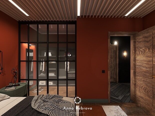 Фото из портфолио Терракотовый джаз. Спальня. – фотографии дизайна интерьеров на INMYROOM