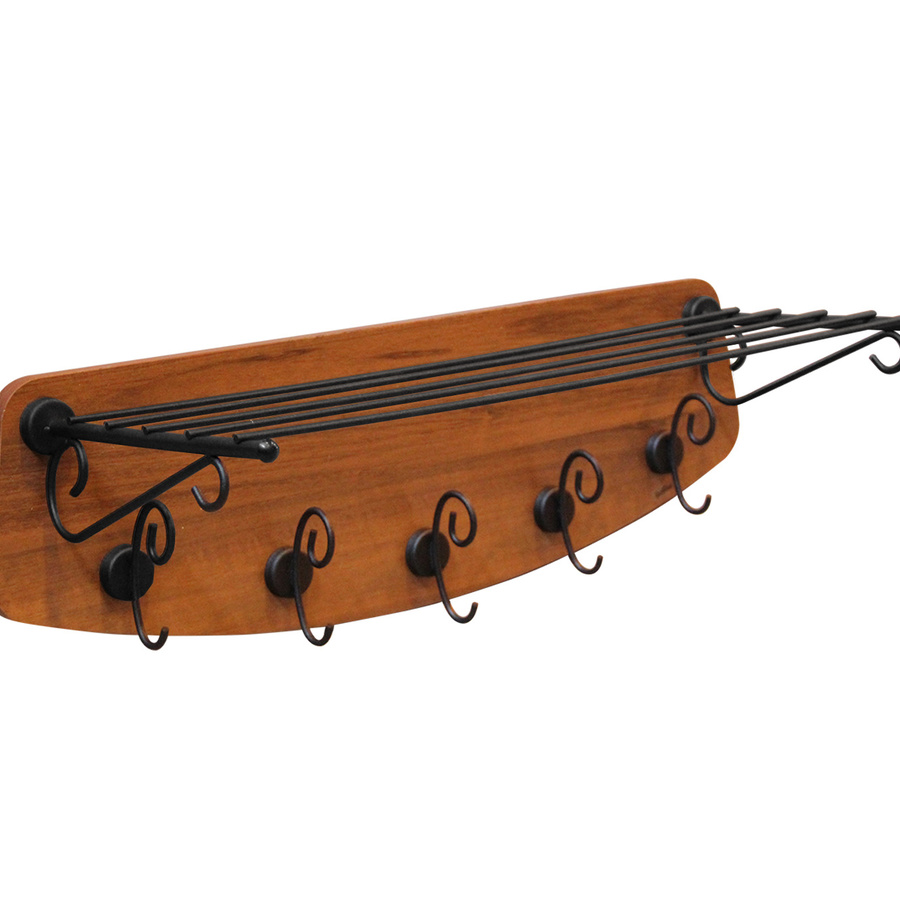 Вешалка деревянная Грация коричневого цвета