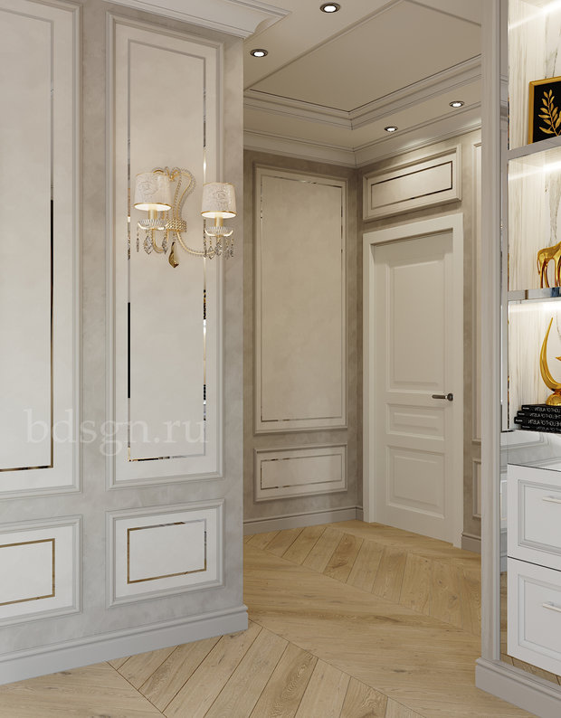 Фото из портфолио Неоклассика с трендовыми вставками в "Воронцовском парке" – фотографии дизайна интерьеров на INMYROOM