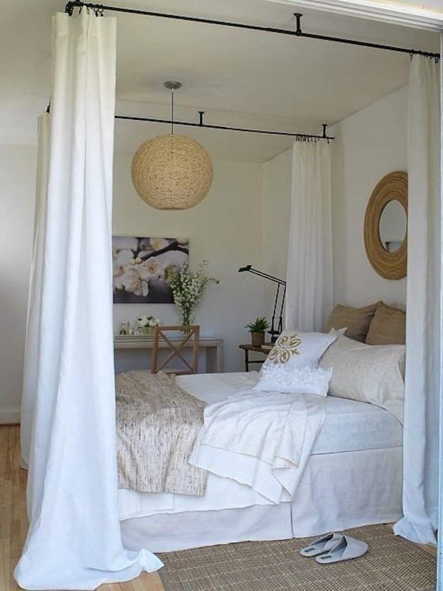 Фотография: Спальня в стиле Скандинавский, Декор интерьера, Мебель и свет, Балдахин – фото на INMYROOM