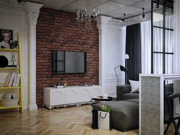 Фото из портфолио 1 комнатная кв-ра в Жилом квартале Riverside – фотографии дизайна интерьеров на INMYROOM