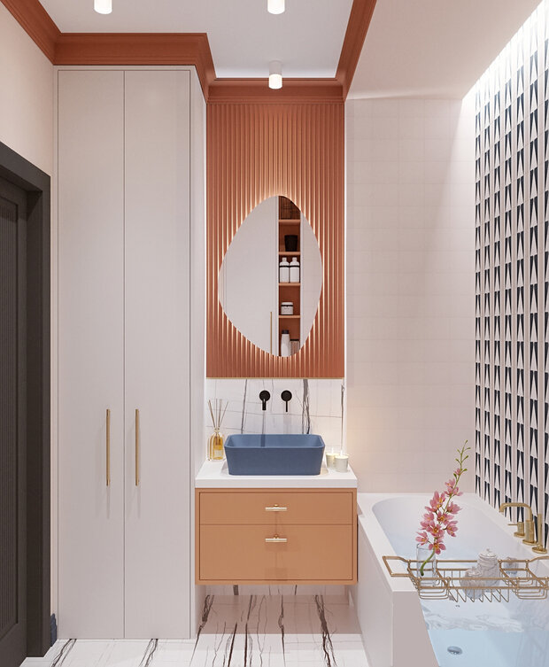 Фотография: Ванная в стиле Современный, Квартира, Студия, Проект недели, Москва, до 40 метров, АРИНА ТРОИЛОВА – фото на INMYROOM