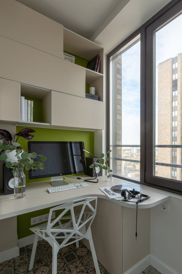 Фотография: Балкон в стиле Современный, Квартира, Проект недели, Москва, 1 комната, до 40 метров, 40-60 метров, Анастасия Бондарева – фото на INMYROOM