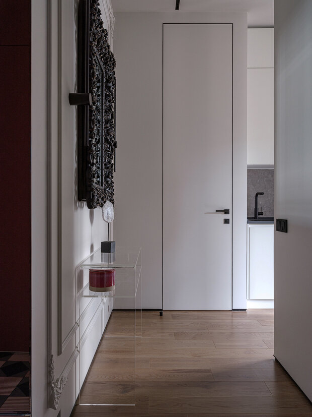 Фотография: Прихожая в стиле Современный, Эклектика, Квартира, Проект дня, Москва, Монолитный дом, 2 комнаты, 40-60 метров, Мария Синельникова – фото на INMYROOM