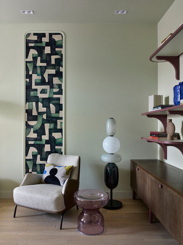 Фотография: Спальня в стиле Современный, Эклектика, Квартира, Проект дня, Москва, Фрунзенская набережная, Сталинка, 3 комнаты, 60-90 метров, Анна Громова – фото на INMYROOM