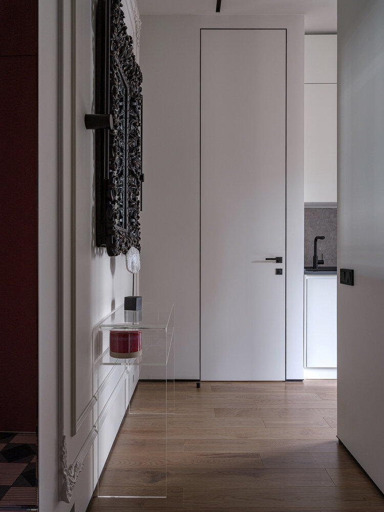 Фотография: Прихожая в стиле Современный, Эклектика, Квартира, Проект дня, Москва, Монолитный дом, 2 комнаты, 40-60 метров, Мария Синельникова – фото на INMYROOM