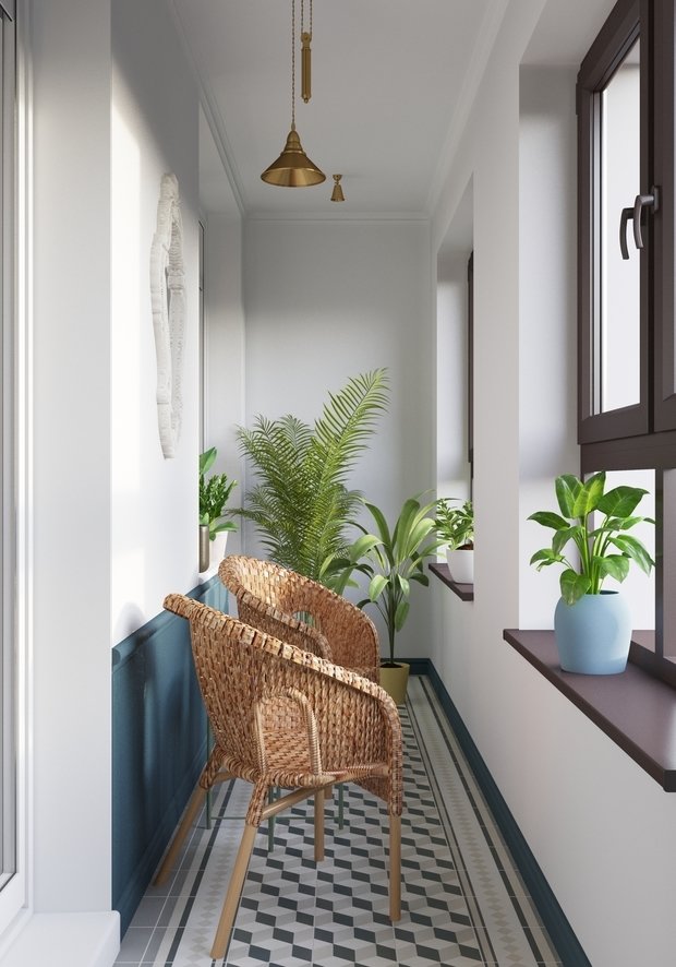 Фотография: Балкон в стиле Эко, Современный, Эклектика, Квартира, Проект недели, Санкт-Петербург, Светлана Гаврилова, Монолитный дом, 2 комнаты, 40-60 метров, ПРЕМИЯ INMYROOM – фото на INMYROOM