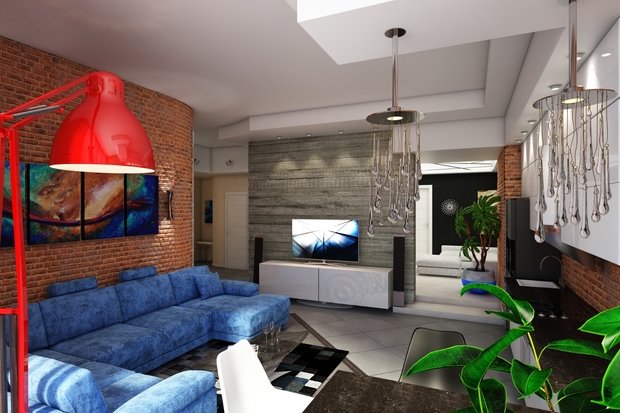 Фото из портфолио В стиле Лофт проект квартиры – фотографии дизайна интерьеров на INMYROOM