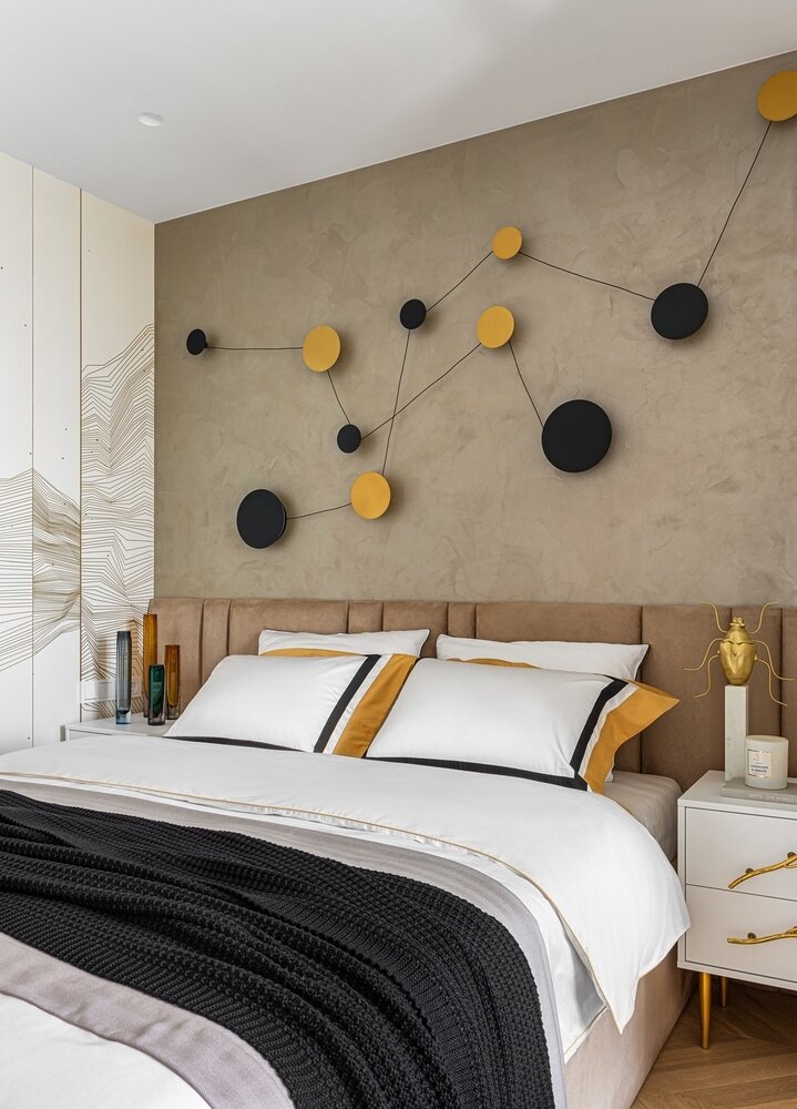 Фотография: Спальня в стиле Современный, Классический, Квартира, Студия, Проект недели, Москва, 1 комната, 40-60 метров, Александра Антонова – фото на INMYROOM Фотография: Спальня в стиле Современный, Классический, Квартира, Студия, Проект недели, Москва, 1 комната, 40-60 метров, Александра Антонова – фото на INMYROOM